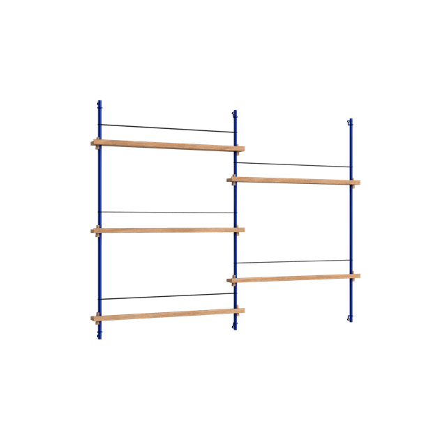 Moebe Magazine Shelving Ms 115   Røget Eg Deep Blue