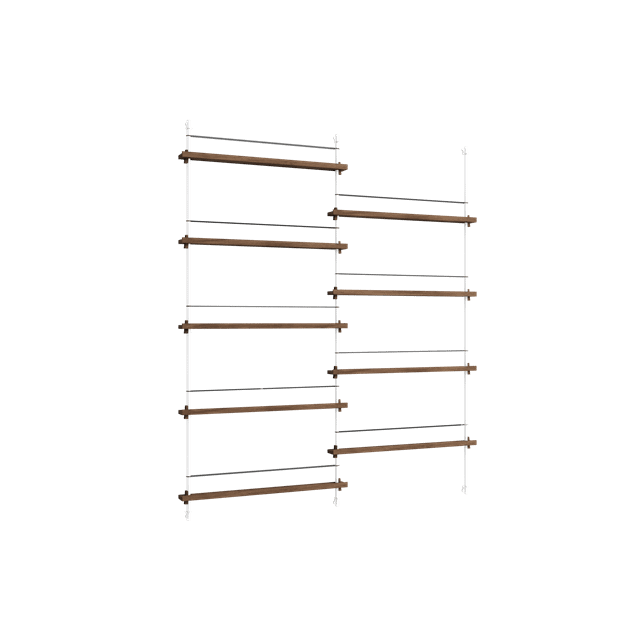 Moebe Magazine Shelving Ms 180   Røget Eg Hvid
