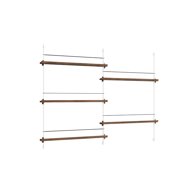 Moebe Magazine Shelving Ms 115   Røget Eg Hvid