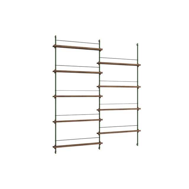 Moebe Magazine Shelving Ms 180   Røget Eg Pine Green
