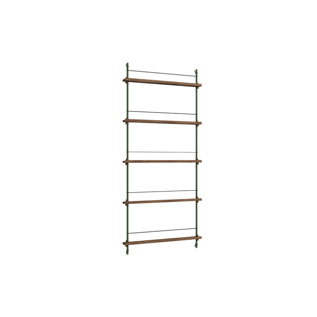 Moebe Magazine Shelving Ms 180   Røget Eg Pine Green