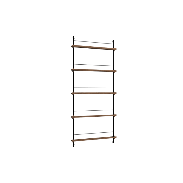 Moebe Magazine Shelving Ms 180   Røget Eg Sort