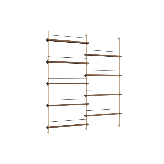 Moebe Magazine Shelving Ms 180   Røget Eg Warm Grey
