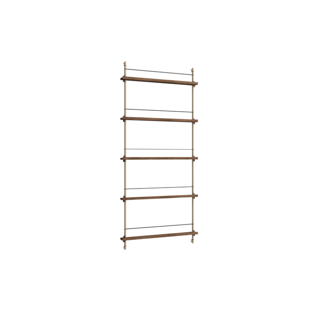 Moebe Magazine Shelving Ms 180   Røget Eg Warm Grey