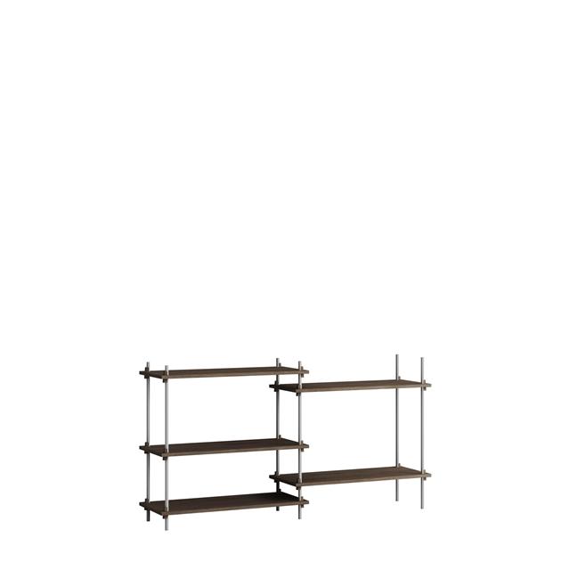 Moebe Shelving   85     Røget Eg Rustfri Stål
