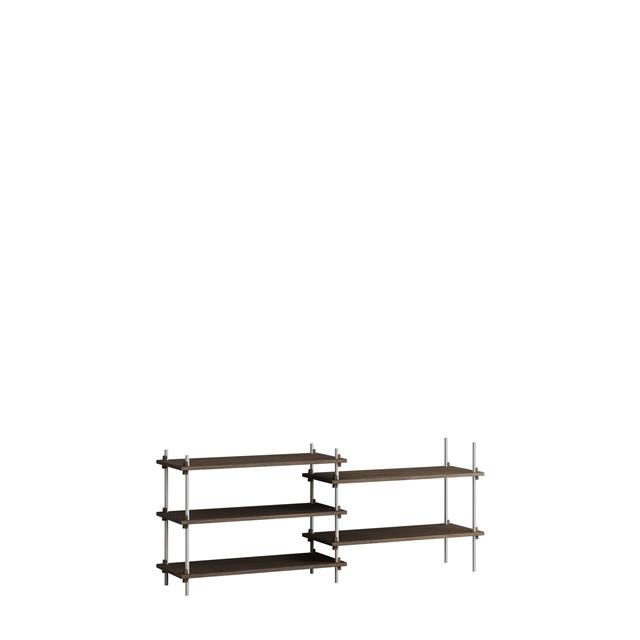Moebe Shelving   65     Røget Eg Rustfri Stål