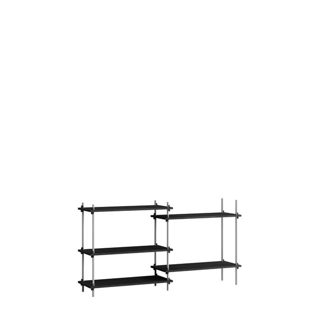 Moebe Shelving   85     Sort Rustfri Stål