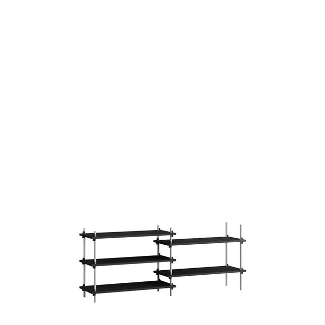 Moebe Shelving   65     Sort Rustfri Stål