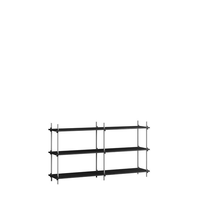 Moebe Shelving   85     Sort Rustfri Stål
