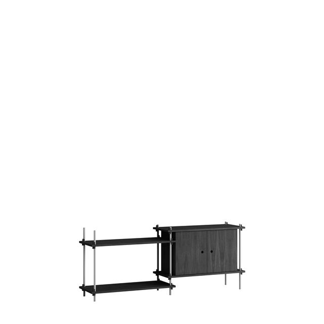 Moebe Shelving   65     Sort Rustfri Stål
