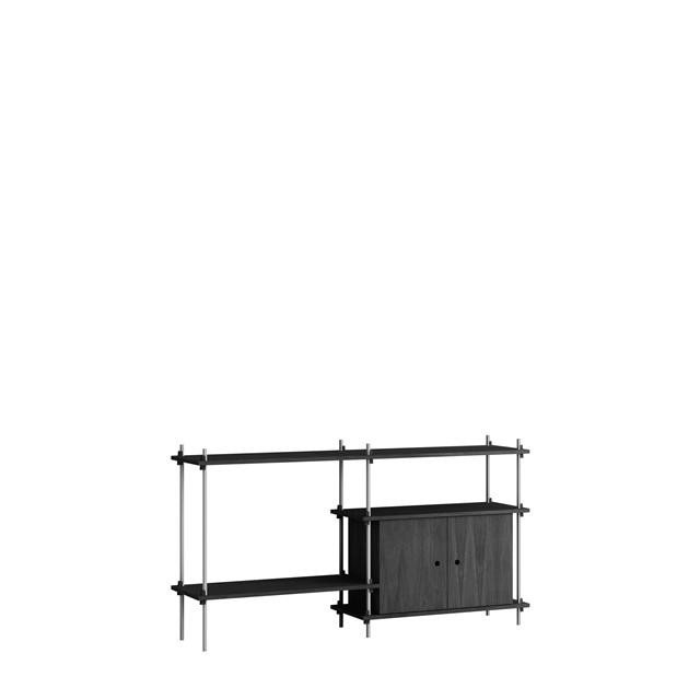 Moebe Shelving   85   Dc Sort Rustfri Stål