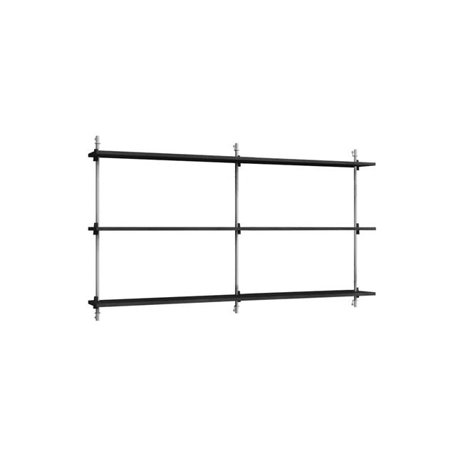 Moebe Wall Shelving Ws 85     Sort Rustfri Stål