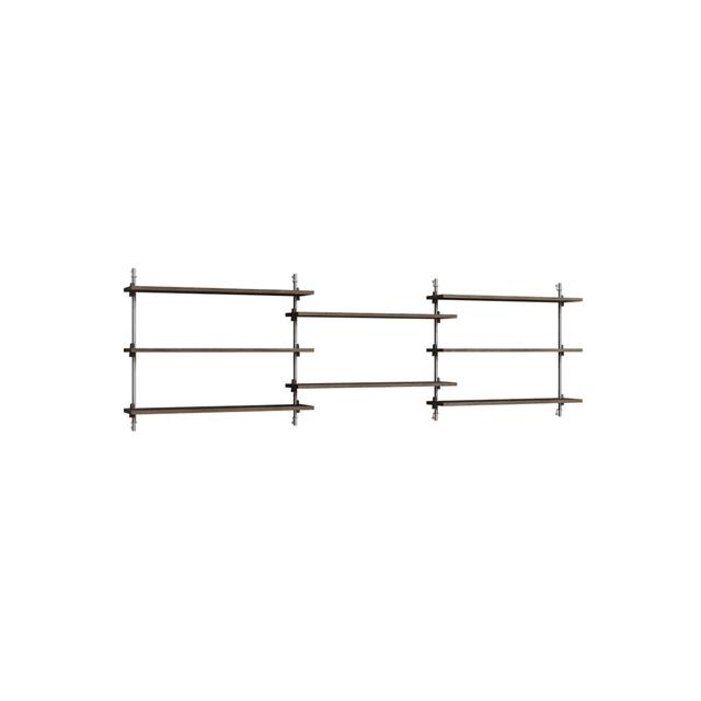 Moebe Wall Shelving Ws 65   Røget Eg Rustfri Stål