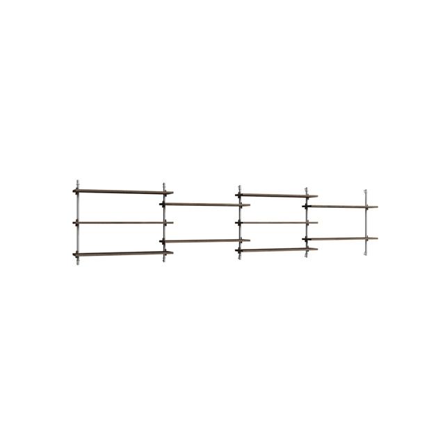 Moebe Wall Shelving Ws 65   Røget Eg Rustfri Stål