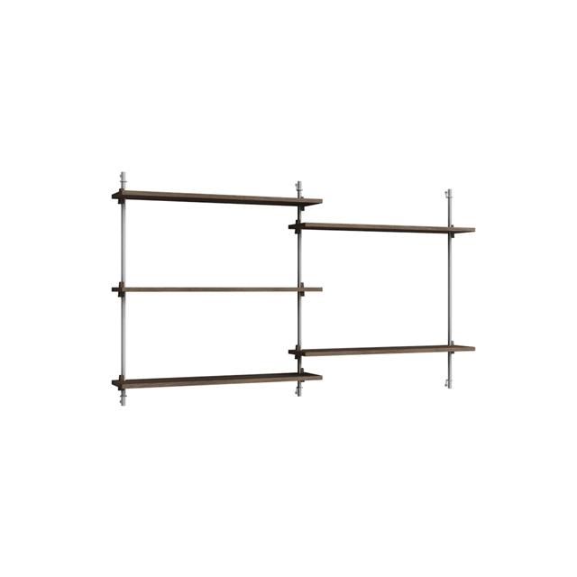 Moebe Wall Shelving Ws 85   Røget Eg Rustfri Stål