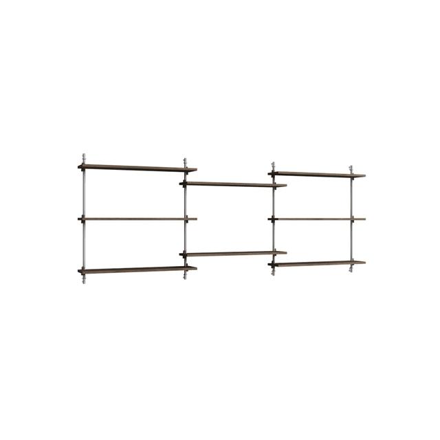 Moebe Wall Shelving Ws 85   Røget Eg Rustfri Stål