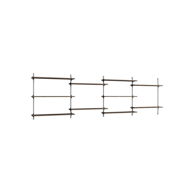 Moebe Wall Shelving Ws 85   Røget Eg Rustfri Stål