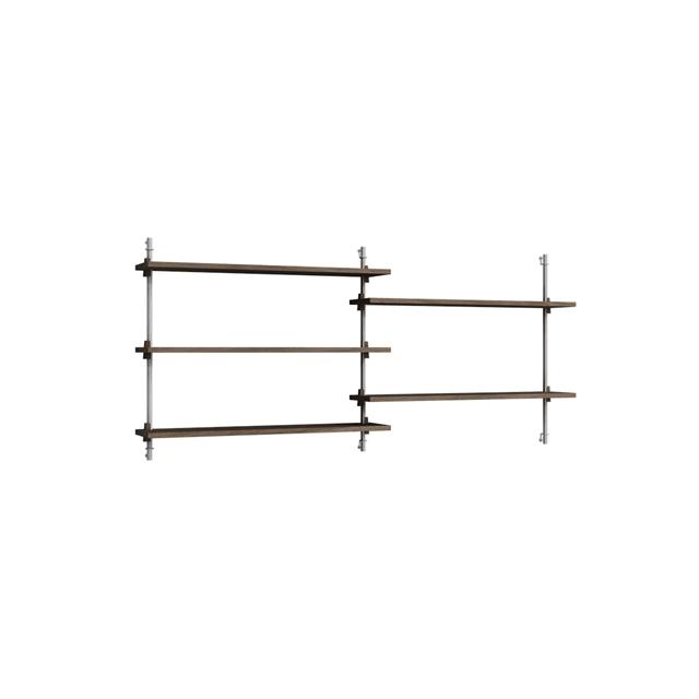 Moebe Wall Shelving Ws 65   Røget Eg Rustfri Stål