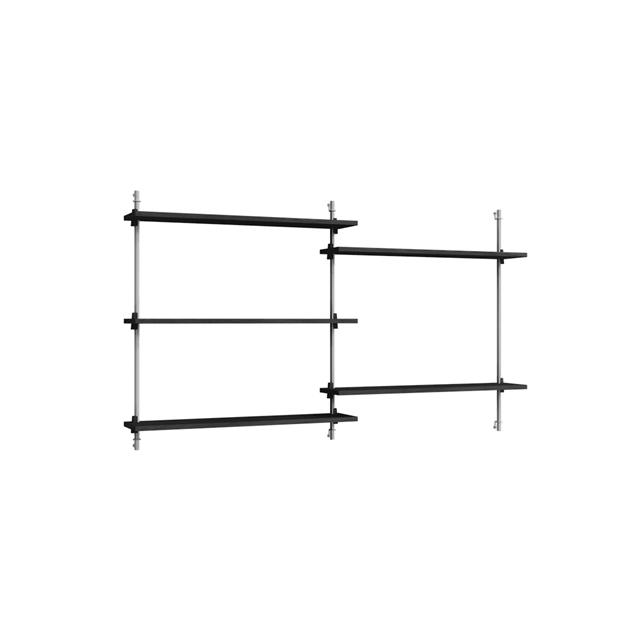 Moebe Wall Shelving Ws 85   Sort Rustfri Stål