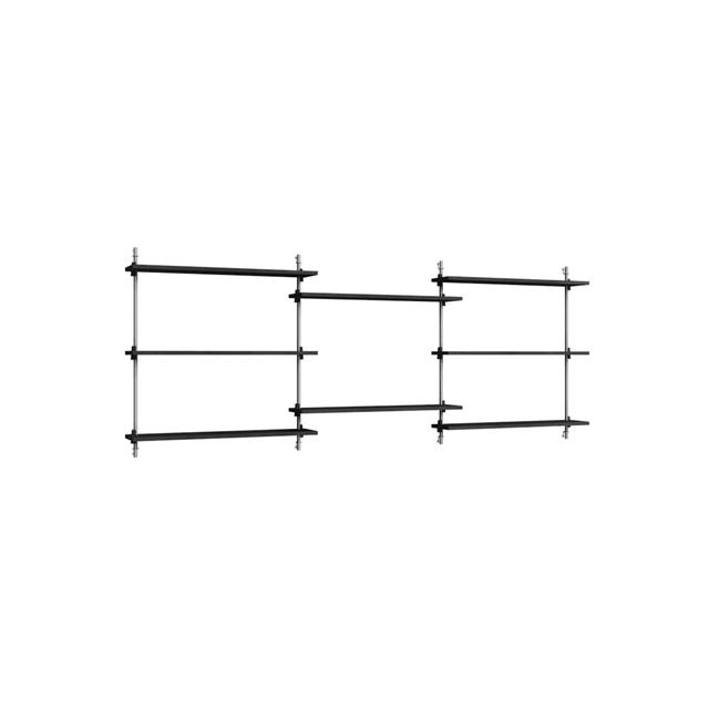 Moebe Wall Shelving Ws 85   Sort Rustfri Stål