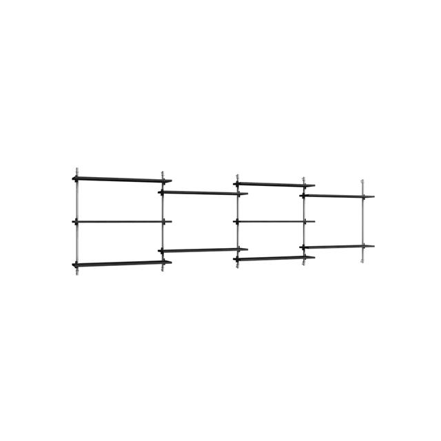 Moebe Wall Shelving Ws 85   Sort Rustfri Stål