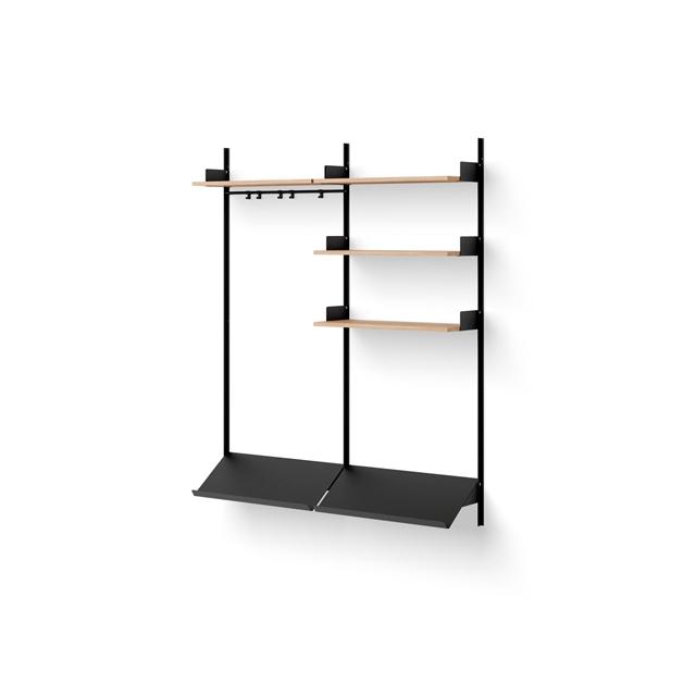 New Works Wardrobe Reol   Egetræ Sort