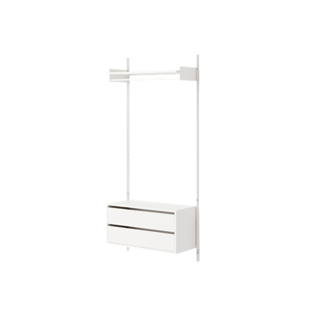 New Works Wardrobe Shelf   Reol Med Skuffer Hvid