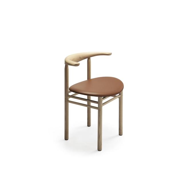 Nikari Linea Collection Rmt3 Spisebordsstol Olieret Asketræ Elmosoft 330044 Læder