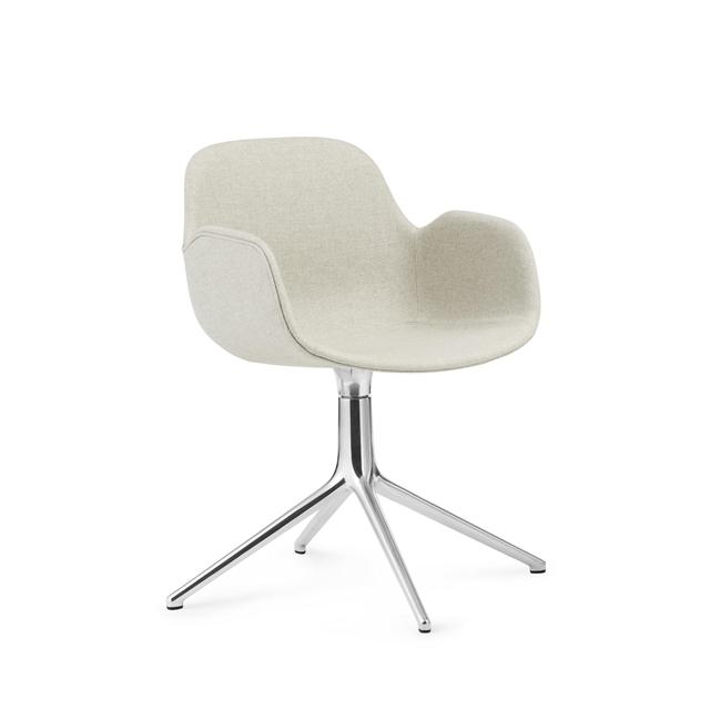 Normann Copenhagen Form Spisebordsstol Med Armlæn Og Swivel Aluminium Main Line Flax Mlf20