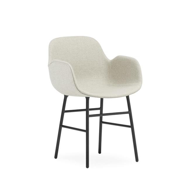 Normann Copenhagen Form Spisebordsstol Med Armlæn Sort Stål Main Line Flax Mlf20