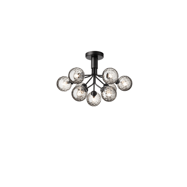 Nuura Apiales   Loftlampe Satin Sort Optic Smoke