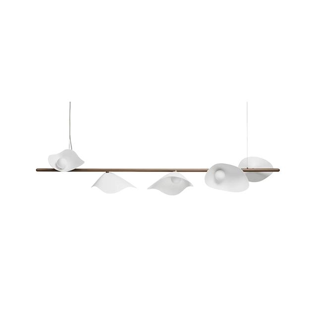 Nuura Florii   Linear Pendel Mørk Bronze Hvid
