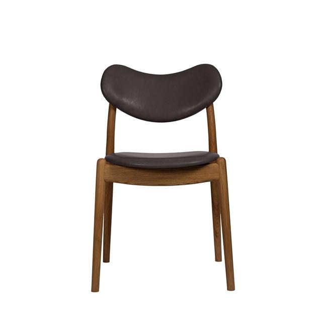 Ro Collection Hybrid Spisebordsstol Polstret Olieret Eg Mørkebrun Læder