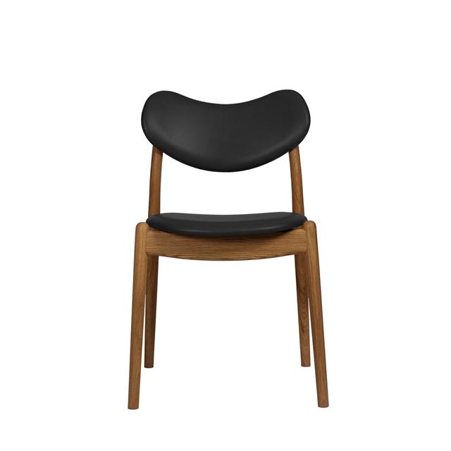 Ro Collection Hybrid Spisebordsstol Polstret Olieret Eg Sort Læder