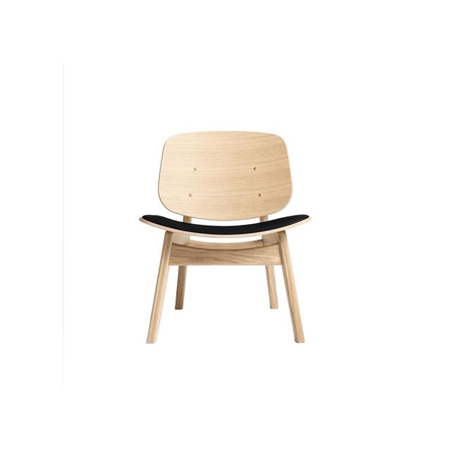 Ro Collection Pandora Lænestol Polstret Sæde Sæbebehandlet Eg Sort Læder