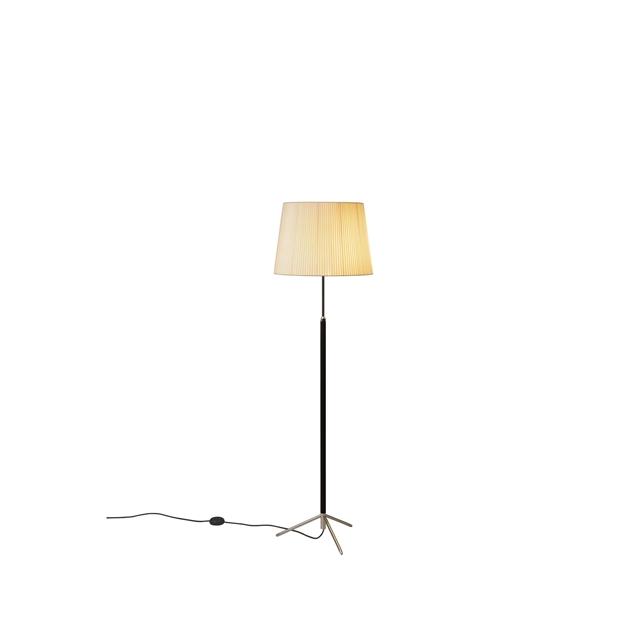 Santa   Cole Pie De Salón G1 Gulvlampe Natural Krom