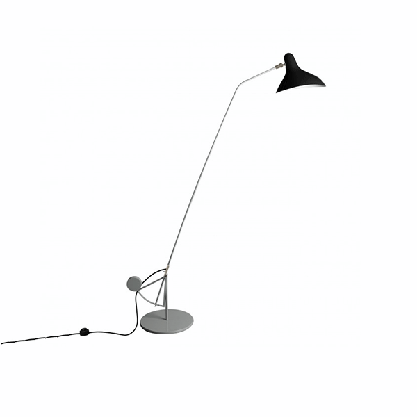 Schottlander Mantis Bs1   Grå-grøn Og Sort Gulvlampe Rundfod