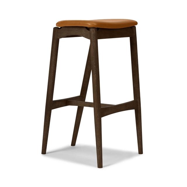 Sibast Furniture No   Barstol 65 Uden Ryg Mørk Olieret Eg Cognac