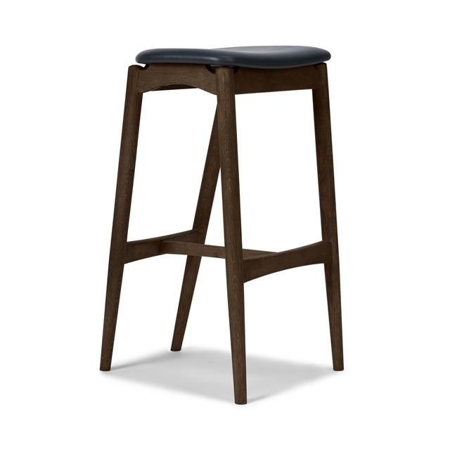 Sibast Furniture No   Barstol 65 Uden Ryg Mørk Olieret Eg Solid Sort