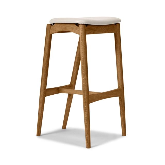 Sibast Furniture No   Barstol 65 Uden Ryg Olieret Eg Silk Lysegrå