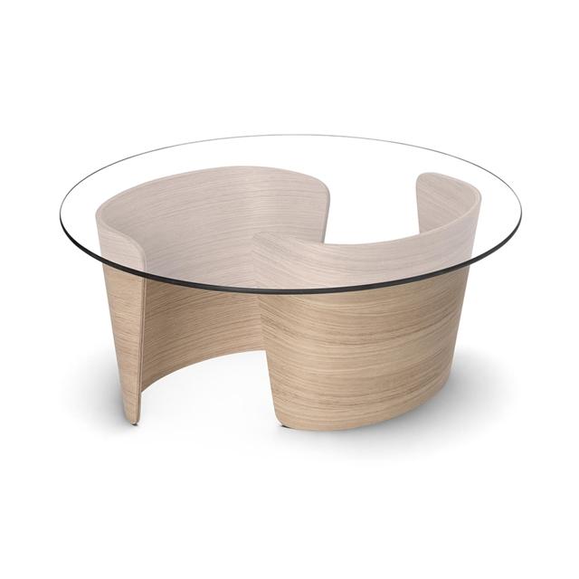 Sibast Furniture No   Lounge Sofabord ø90 Høj Hvid Olieret Eg Glas