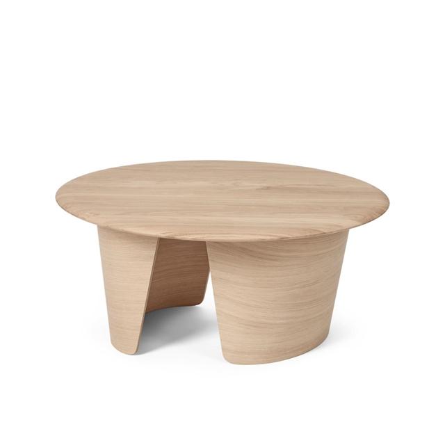 Sibast Furniture No   Lounge Sofabord ø90 Høj Hvid Olieret Eg Massiv
