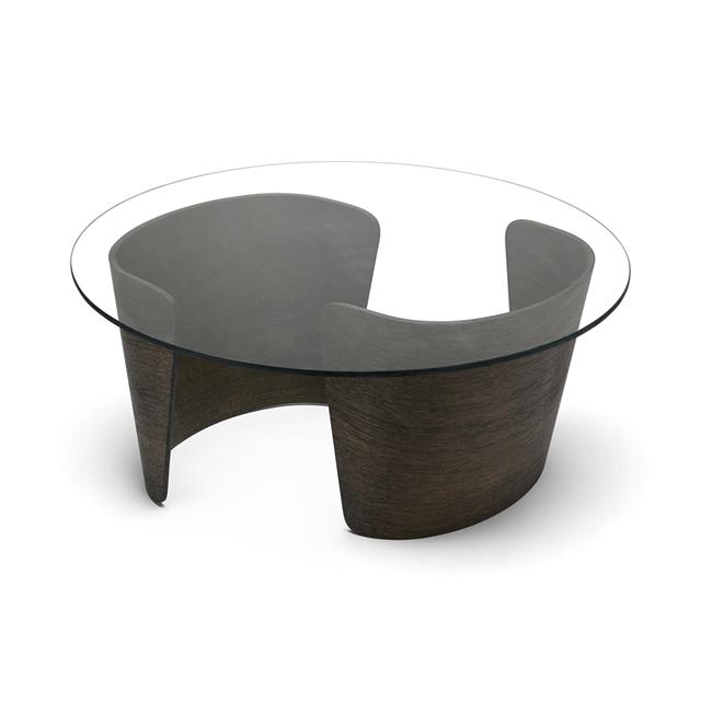 Sibast Furniture No   Lounge Sofabord ø90 Høj Mørk Olieret Eg Glas