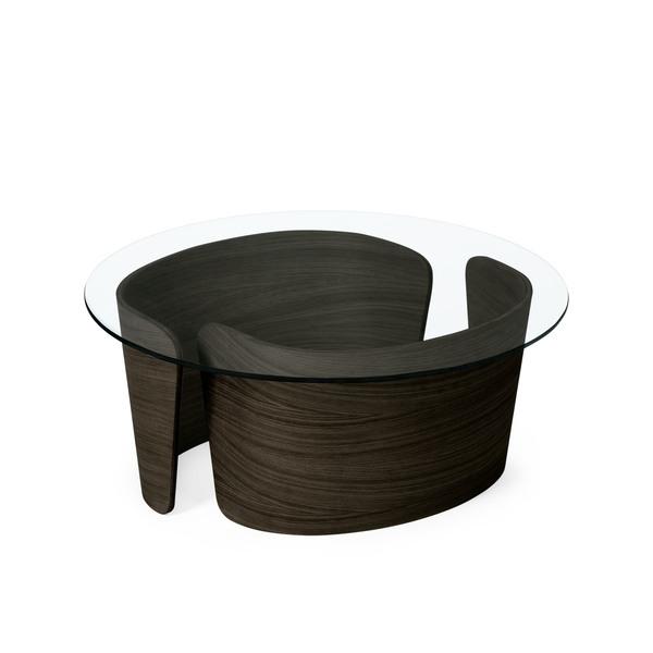 Sibast Furniture No   Lounge Sofabord ø70 Lav Mørk Olieret Eg Glas