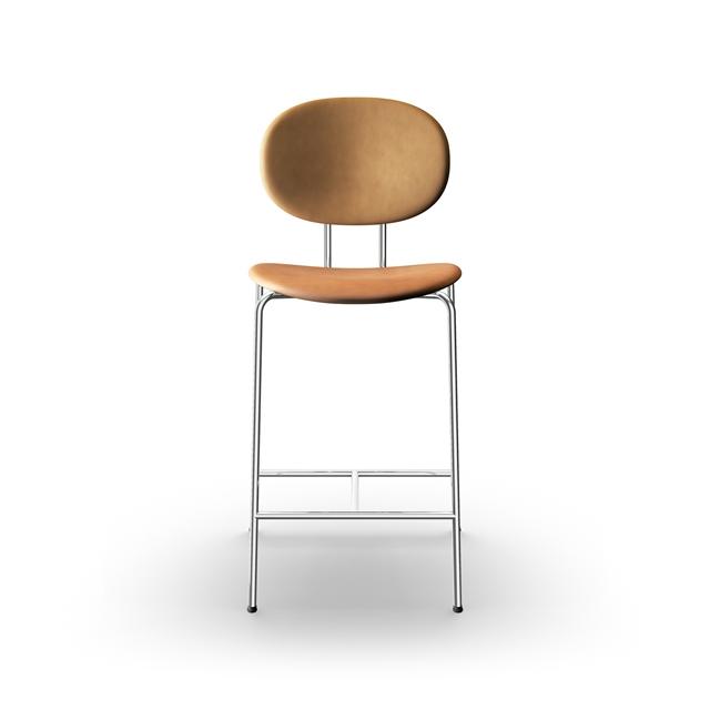 Sibast Furniture Piet Hein Barstol Krom Cognac Læder