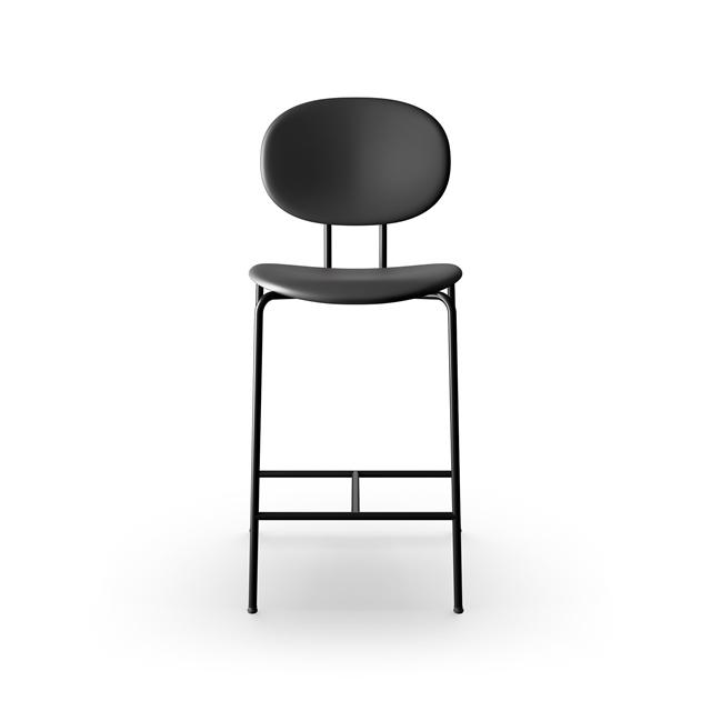 Sibast Furniture Piet Hein Barstol Sort   Sort Læder