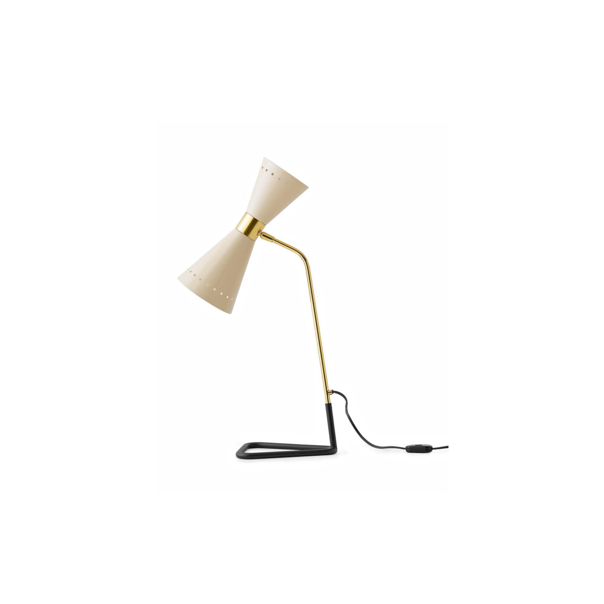 Stilnovo Megafono Bordlampe   Guld Ivory