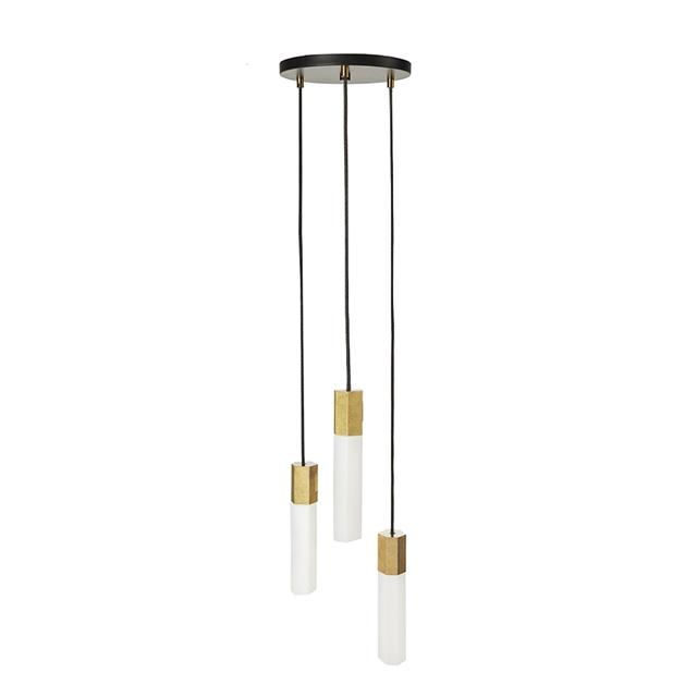 Tala Basalt Triple Pendel Messing