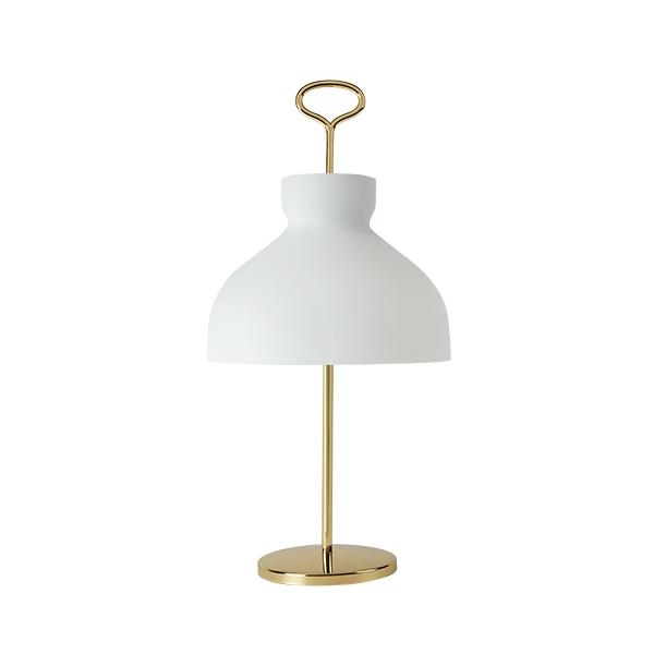 Tato Arenzano Bordlampe Høj Hvid   Messing