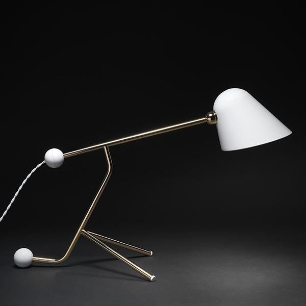 Tato Beghina Bordlampe Hvid   Messing